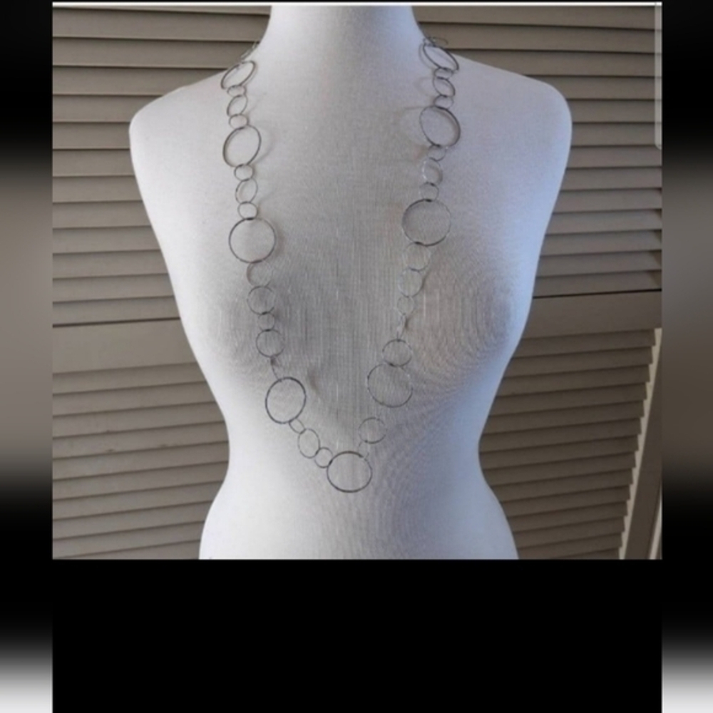 Vintage Frederic Duclos modernist‎ textured circle necklace